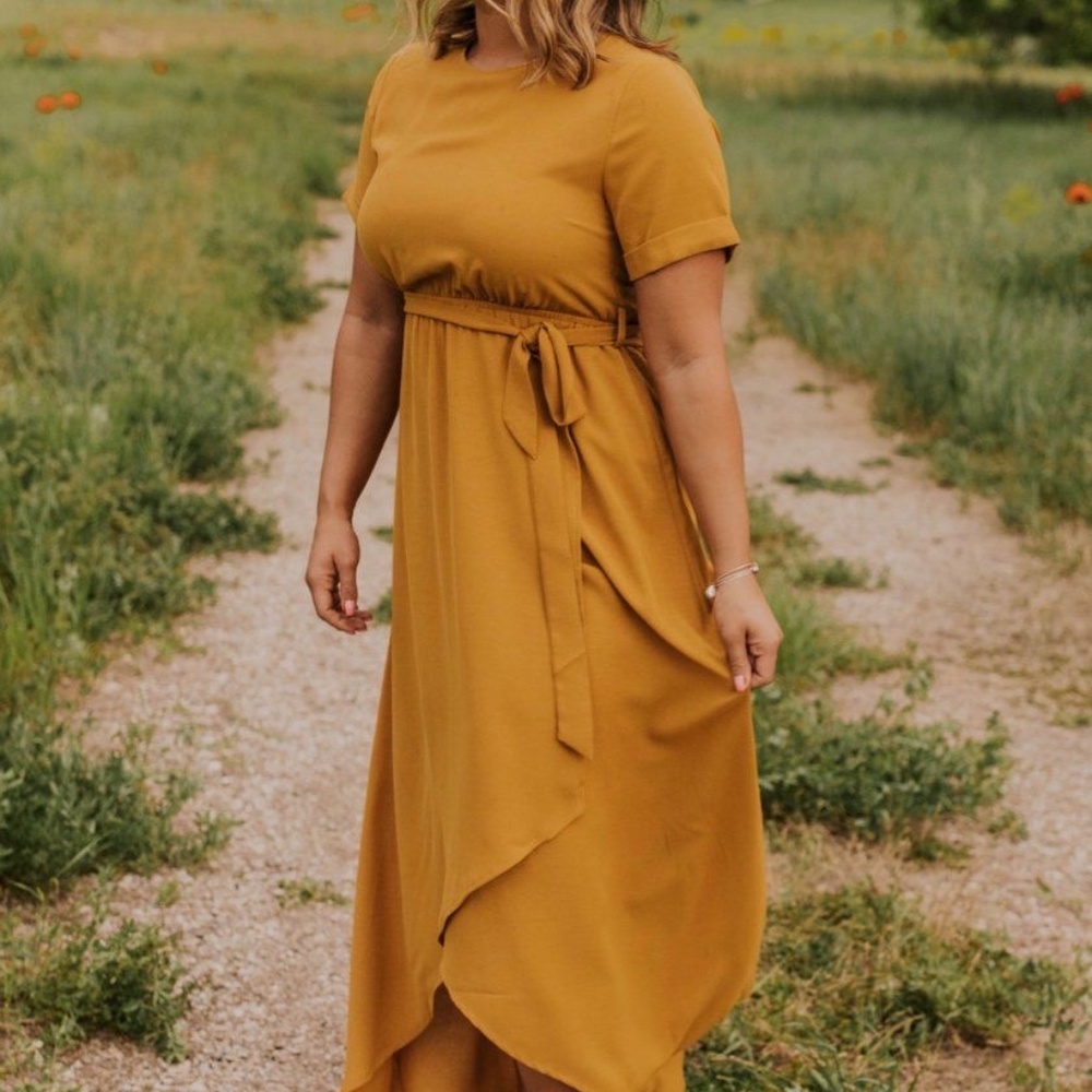 Yellow Roolee Dress- X-small - Taylor Jane wrap maxi
